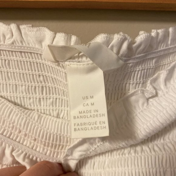 H&M White Smocked Tube Top - Picture 2 of 4